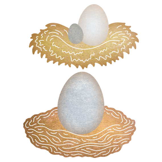 Wykrojnik - Cheery Lynn - Bird Nest and Eggs B669 gniazdo jajko