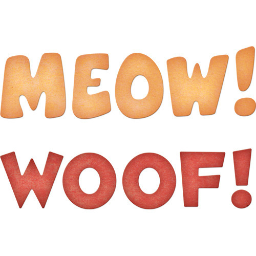Wykrojnik - Cheery Lynn - Meow! & Woof! B560 - napisy