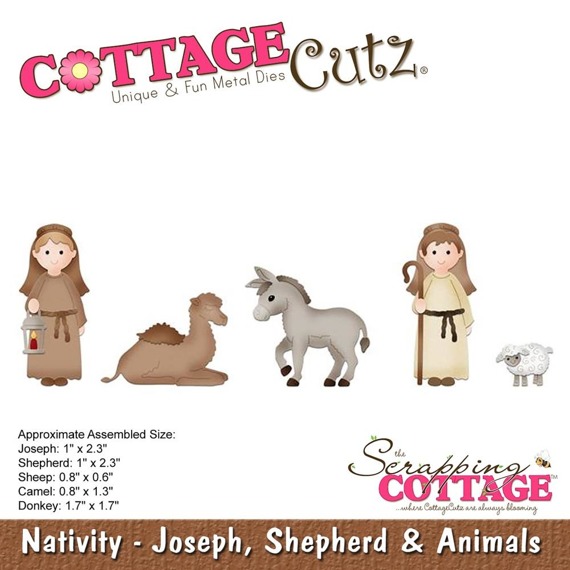 Wykrojnik - Cottage Cutz - Joseph, Shepherd & Animals - Józef, pastuszek, zwierzęta