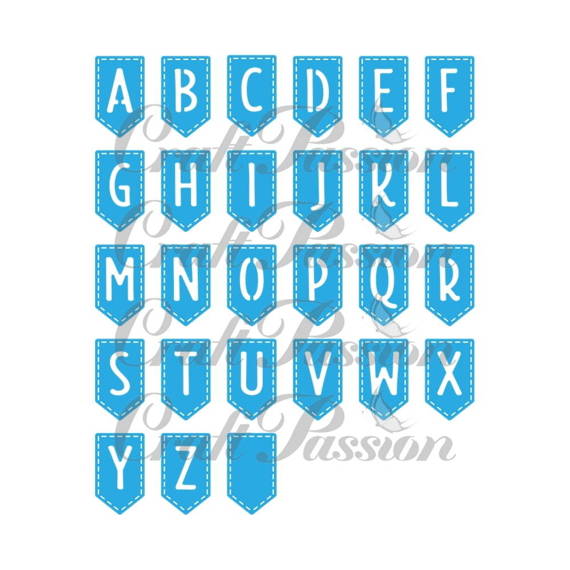 Wykrojnik - Craft Passion - Banerki z alfabetem ENG
