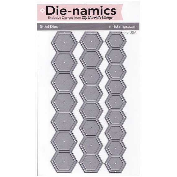 Wykrojnik - Die-namics - Open Hexagon Borders plaster miodu