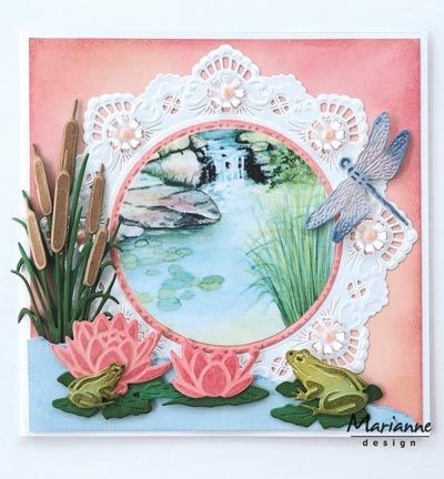 Wykrojnik - Marianne Design - Tiny's Waterlily - lilia wodna