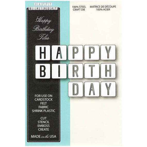 Wykrojnik - Memory Box - Happy Birthday Tiles