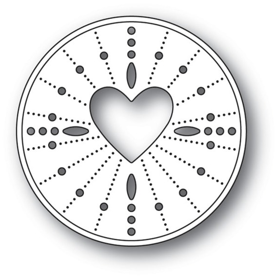Wykrojnik - Memory Box - Pinpoint Heart Circle koło z sercem