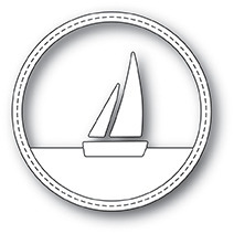 Wykrojnik - Memory Box - Sailboat Circle Frame ramka łódka