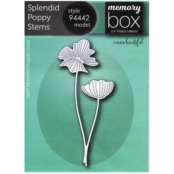 Wykrojnik - Memory Box - Splendid Poppy Stems maki