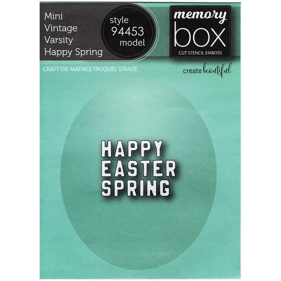 Wykrojnik - Memory Box - napis Happy Easter Spring