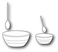Wykrojnik - Poppystamps - Baking Spoons and Bowls 1321 łyżki i miski