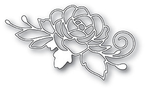 Wykrojnik - Poppystamps - Blooming Rose / róża