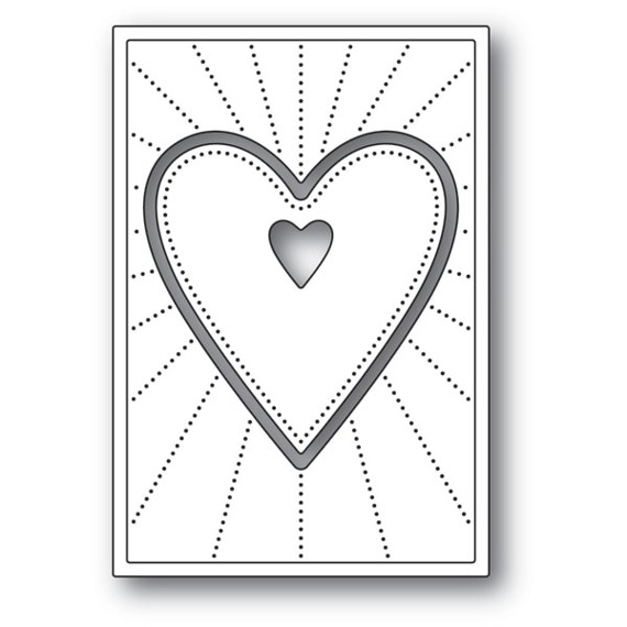 Wykrojnik - Poppystamps - Deco Shining Heart ramka serce