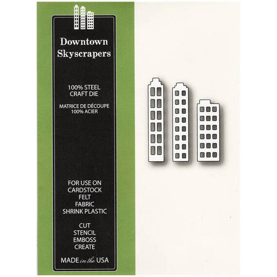 Wykrojnik - Poppystamps - Downtown Skyscrapers - kamieniczki