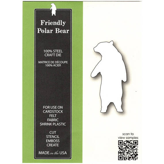 Wykrojnik - Poppystamps - Friendly Polar Bear niedźwiedź polarny