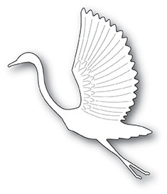 Wykrojnik - Poppystamps - Graceful Heron czapla