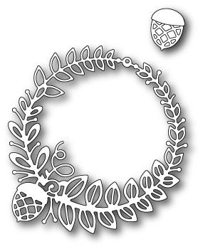Wykrojnik - Poppystamps - Grendon Wreath 1155 wieniec z żołędziem