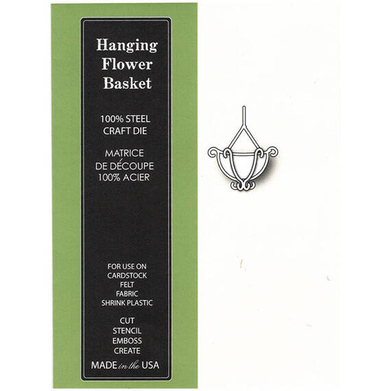 Wykrojnik - Poppystamps - Hanging Flower Basket 885 koszyk na kwiaty / lampion
