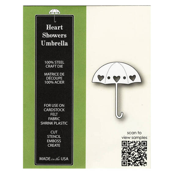 Wykrojnik - Poppystamps - Heart Showers Umbrella - parasol 