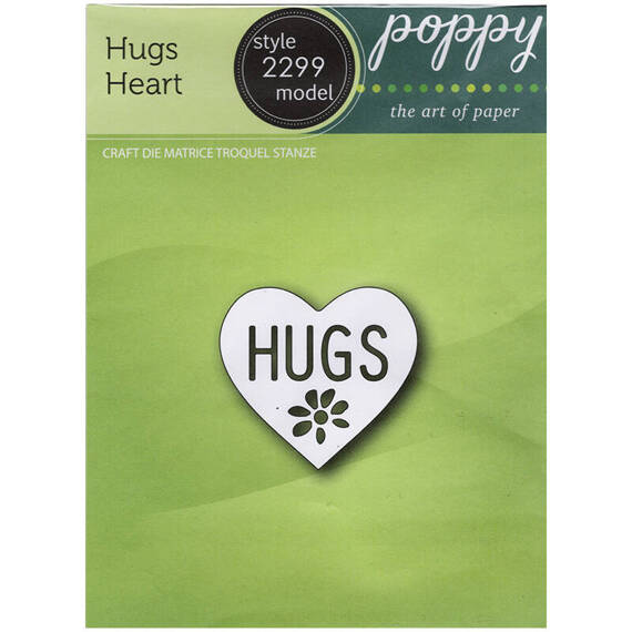 Wykrojnik - Poppystamps - Hugs Heart serce