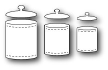 Wykrojnik - Poppystamps - Kitchen Jars 1311 słoiki pojemniki kuchanne