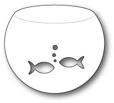 Wykrojnik - Poppystamps - Life in A Fishbowl / akwarium, rybki