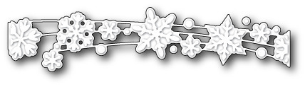 Wykrojnik - Poppystamps - Snowflake Shimmer Ribbon - border śnieżynki