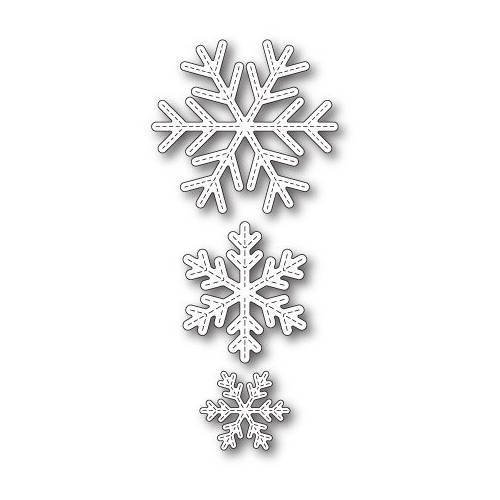 Wykrojnik - Poppystamps - Stitched Alpine Snowflakes - śnieżynki