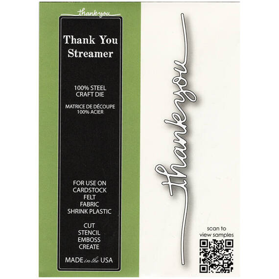 Wykrojnik - Poppystamps - Thank You Streamer