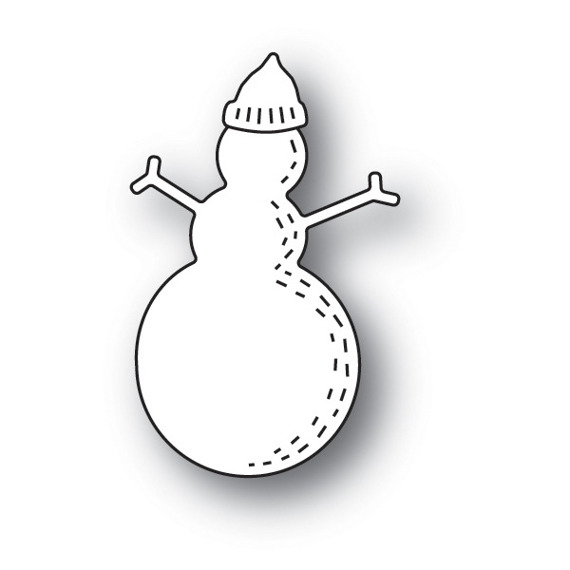 Wykrojnik - Poppystamps - Whittle Snowman - bałwanek