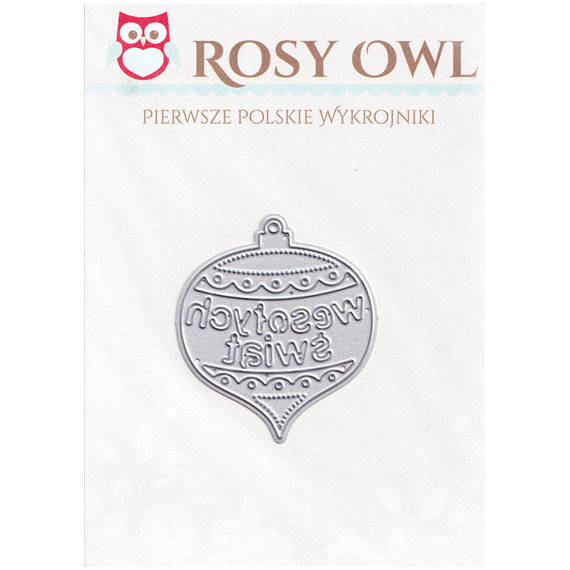 Wykrojnik - Rosy Owl - Bombka Wesołych Świąt