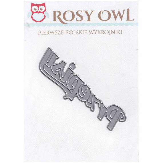 Wykrojnik - Rosy Owl - Przepisy - napis