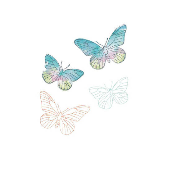 Wykrojnik Sizzix Framelits + stemple - Painted Pencil Butterflies by 49 and Market