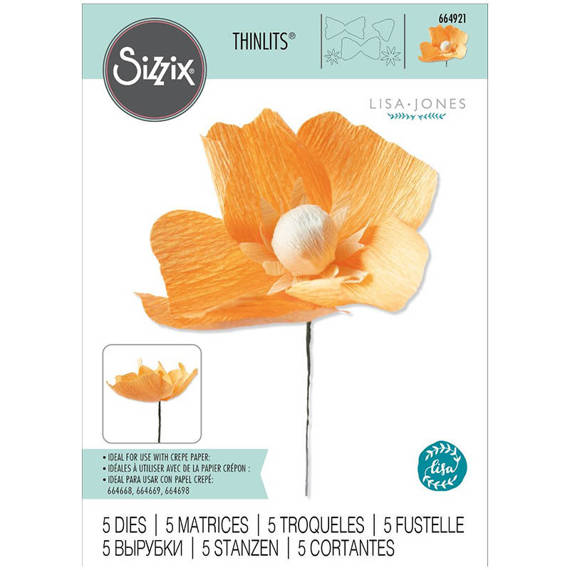 Wykrojnik Sizzix Thinlits - California Poppy by Lisa Jones mak