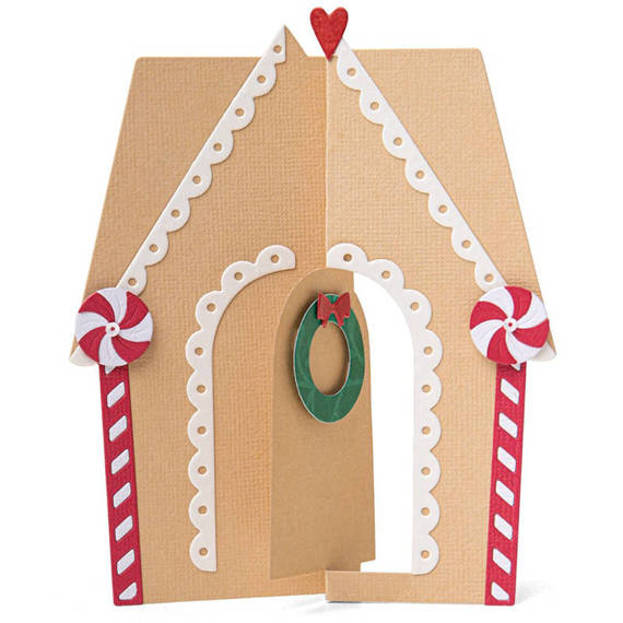 Wykrojnik Sizzix Thinlits - Card Gingerbread House by Jen Long baza kartki domek z piernika