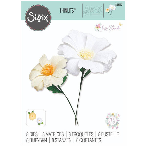 Wykrojnik Sizzix Thinlits - Daisy Flower Mix by Jess Slack stokrotka