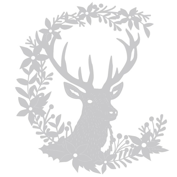Wykrojnik Sizzix Thinlits - Deer - wianek z jeleniem