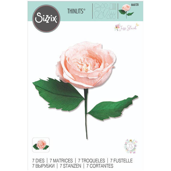 Wykrojnik Sizzix Thinlits - Garden Rose by Jess Slack