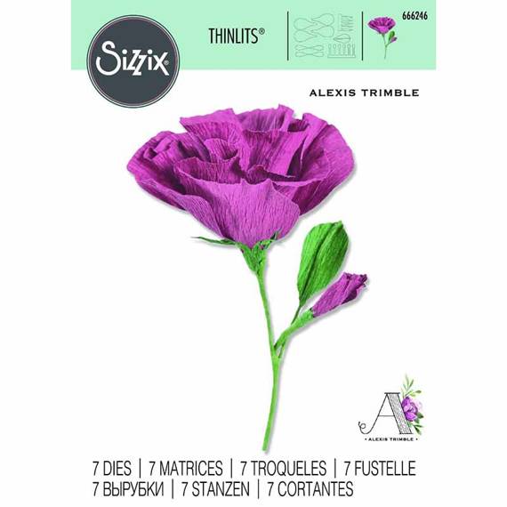 Wykrojnik Sizzix Thinlits - Lisianthus by Alexis Trimble kwiat