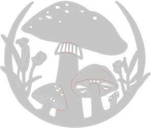 Wykrojnik Sizzix Thinlits - Mushroom Wreath - Grzyby 