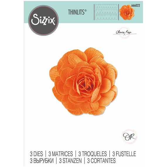 Wykrojnik Sizzix Thinlits - Pom-Pom Flower by Olivia Rose kwiat