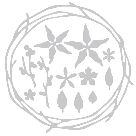 Wykrojnik Sizzix Thinlits - Pretty Wreath - wieniec