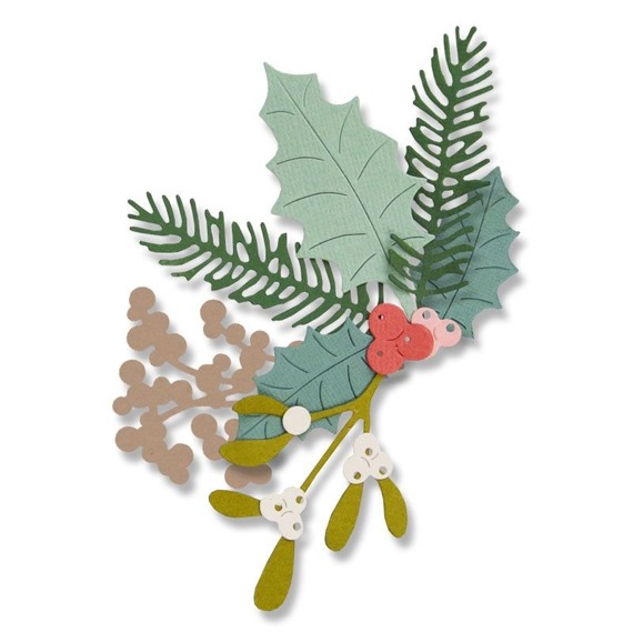 Wykrojnik Sizzix Thinlits - Winter Foliage - zimowa gałązka