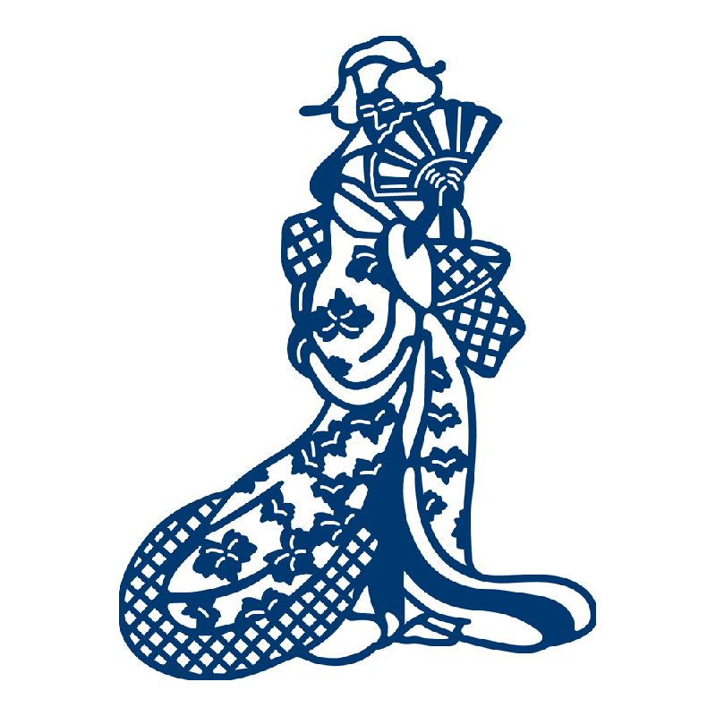 Wykrojnik - Tattered Lace - Oriental Lady gejsza geisha