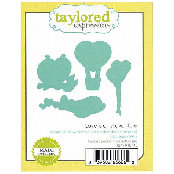 Wykrojnik - Taylored Expressions - Love is an Adventure samolot balony serce