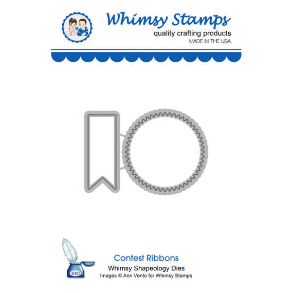Wykrojnik - Whimsy Stamps - Contest Ribbons kółko etykietka