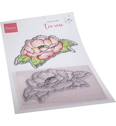 Wykrojnik + stempel Marianne Design - Tiny's Flowers - Róża