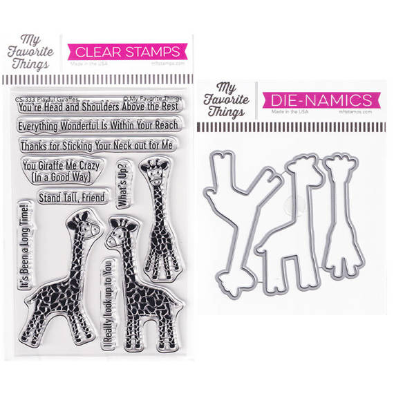 Wykrojnik + stempel - My Favorite Things - Playful Giraffes żyrafy