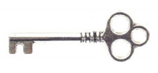 Zawieszka metalowa kluczyk 57x20mm