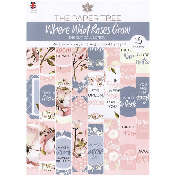 Zestaw arkuszy do scrapbookingu A4 die-cuts - The Paper Tree - Where Wild Roses Grow