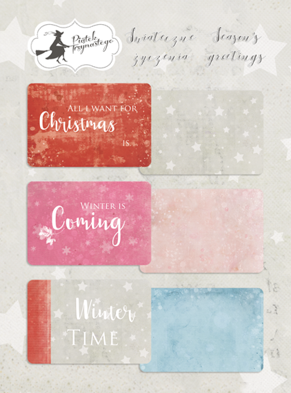 Zestaw kart do journalingu - Świąteczne życzenia - 6x4"