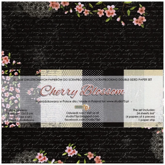 Zestaw papierów 15x15 - Cherry Blossom - Studio 75