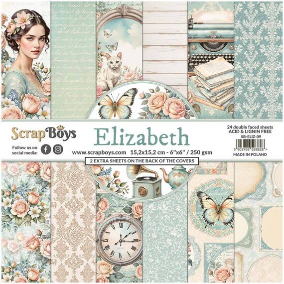 Zestaw papierów 15x15 - Scrapboys - Elizabeth